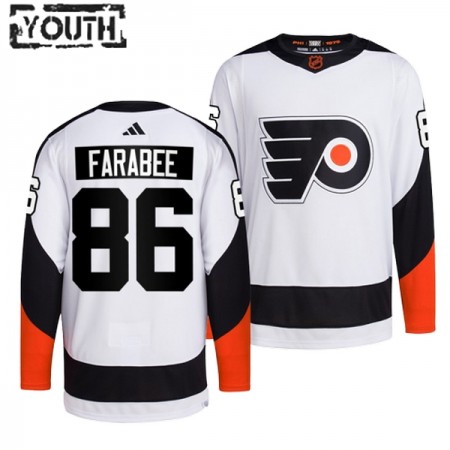 Philadelphia Flyers Dresy Joel Farabee 86 Adidas 2022-23 Bílý Reverse Retro 2.0 Authentic - Dětské Philadelphia Flyers Dresy Joel Farabee 86 Adidas 2022-23 Bílý Reverse Retro 2.0 Authentic - Dětské